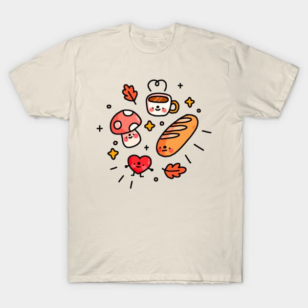 Fall Friends T-Shirt by maiadrawss